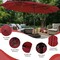 Costway Outdoor 15' Double-Sided Patio Umbrella 48 Solar LED Lights Crank & Base